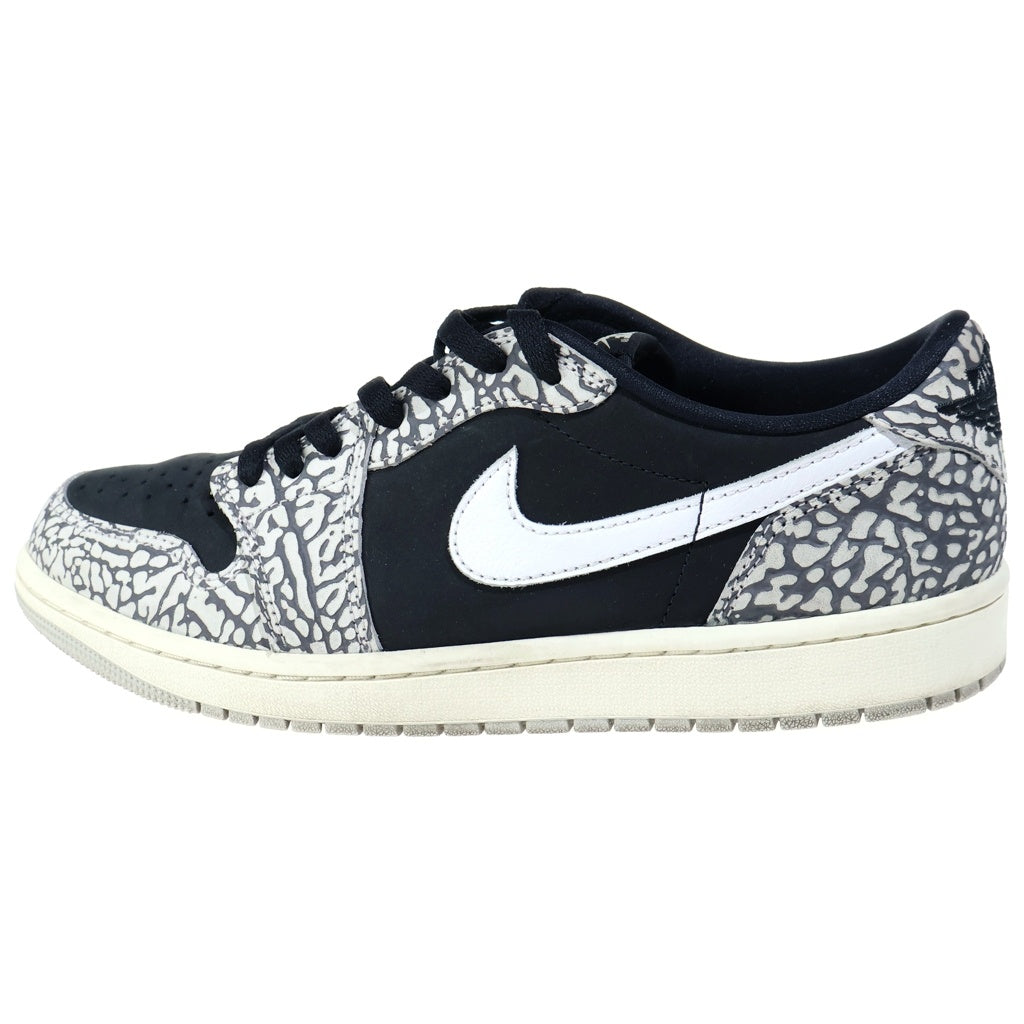 NIKE(ナイキ) Air Jordan 1 Retro Low Black Cement エアジョーダン1 レトロ ロー OG ブラックセメント ローカットスニーカー ブラック/ホワイト US9.5/27.5cm