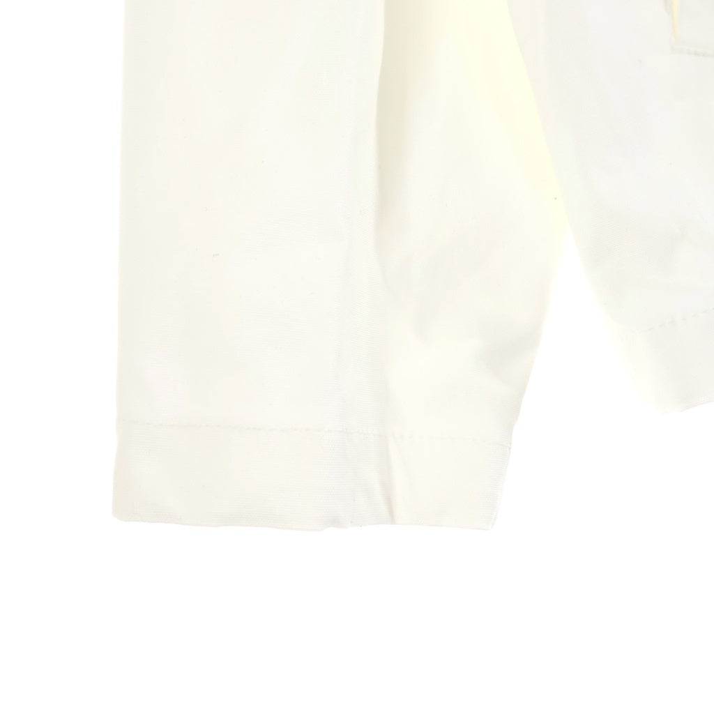 VALENTINO(ヴァレンティノ) Embossed Logo Zipper Heavyweight Jacket エンボス加工 ロゴラベル ポケット ジップアップ ヘビーウエイト シャツ ジャケット ホワイト