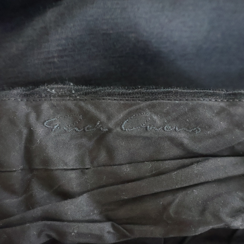 Rick Owens(リックオウエンス) Dirt Cooper Trouser ダート クーパー センタープレス ワイド トラウザー パンツ ブラック RR02C7304-CD