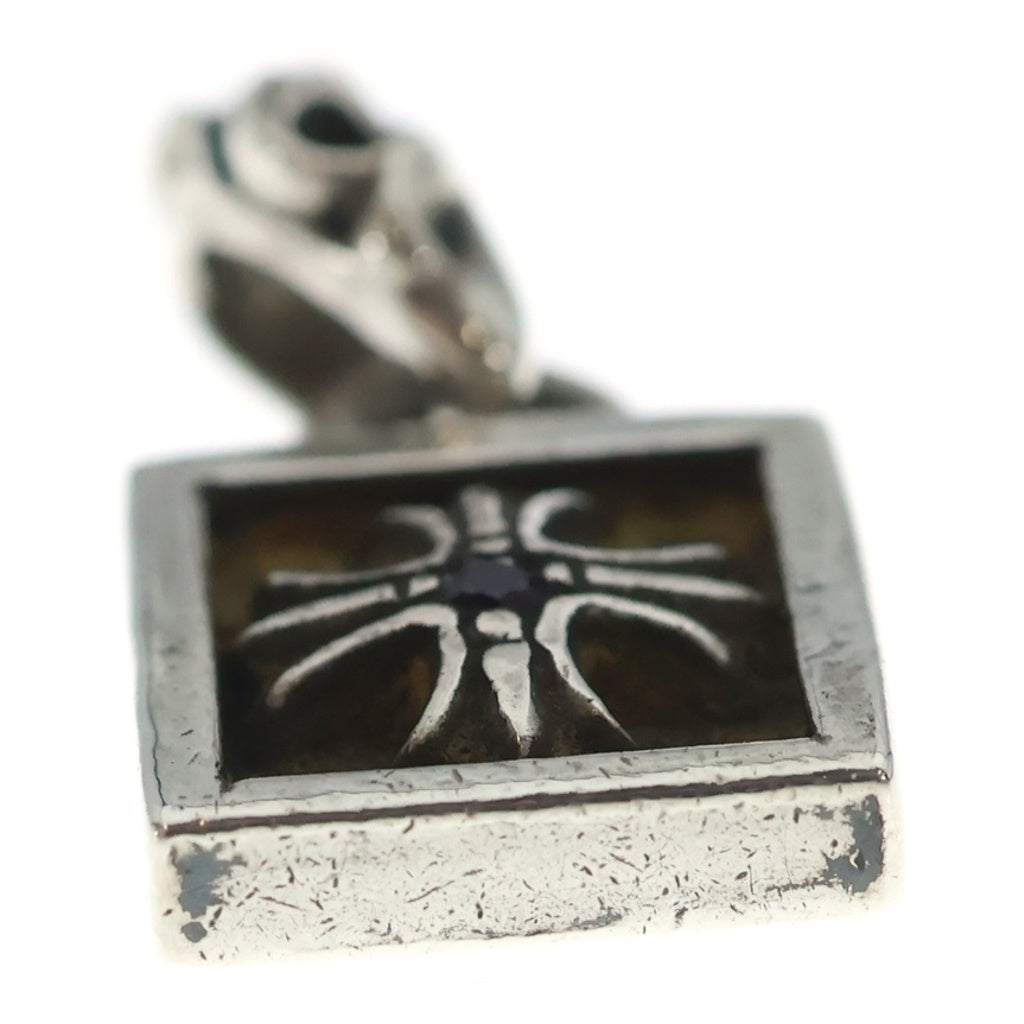 CHROME HEARTS(クロムハーツ) FRAMED CH PLUS 1RBY フレームドCHプラス 1ルビー ネックレストップ シルバー