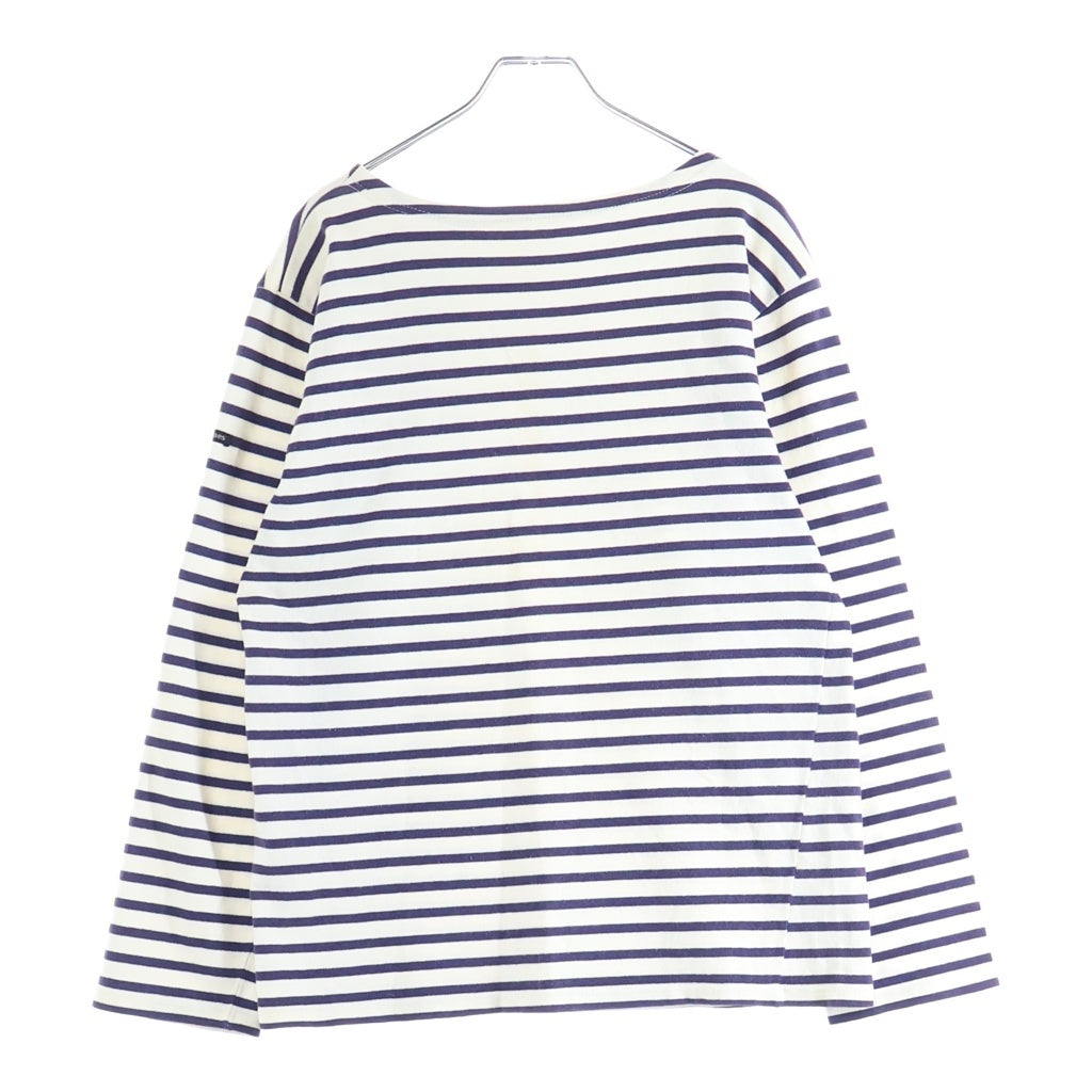 SAINT JAMES(セントジェームス) OLD OUESSAINT TAG Border L/S Tee オールド ボーダー クルーネック 長袖Tシャツ カットソー ネイビー/ホワイト