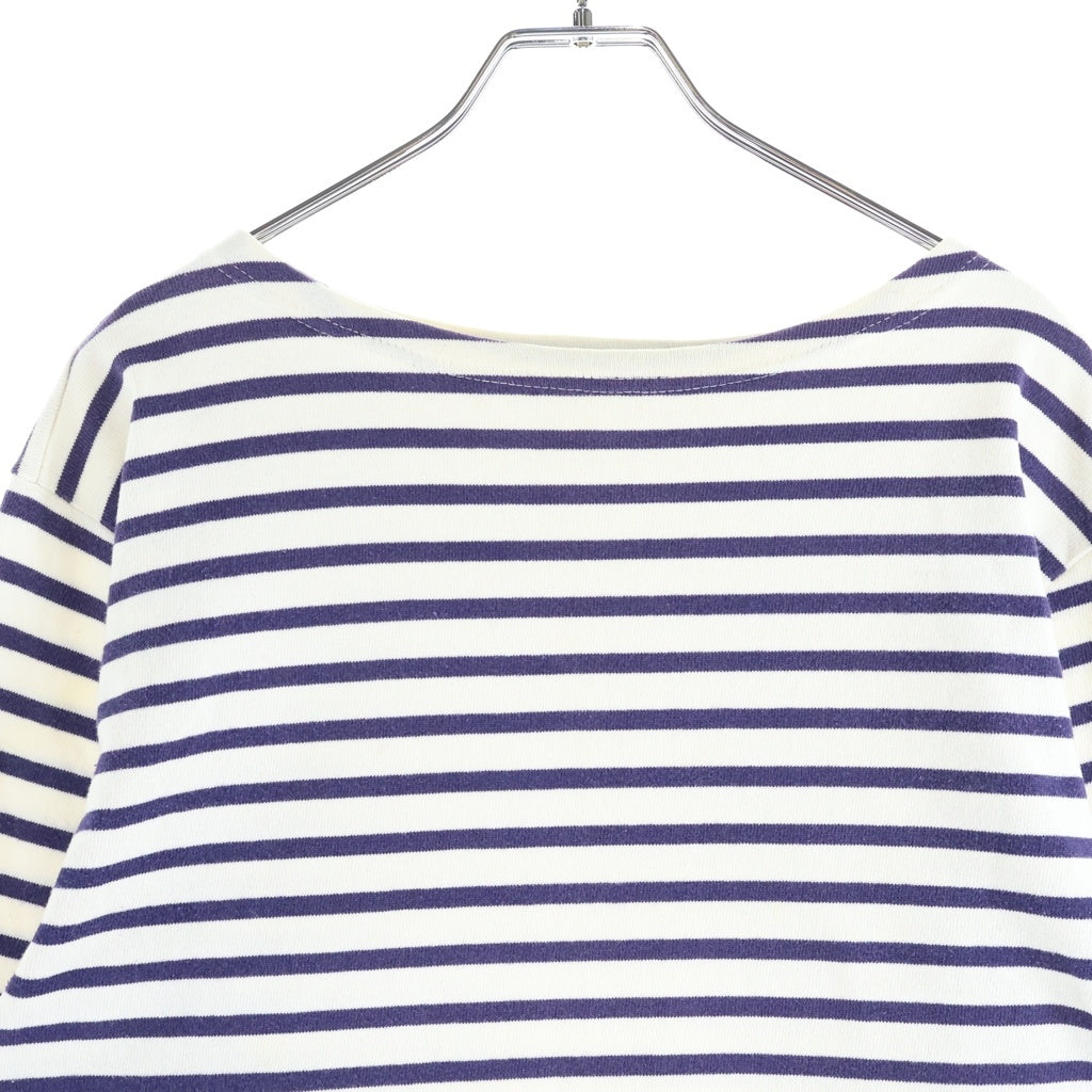 SAINT JAMES(セントジェームス) OLD OUESSAINT TAG Border L/S Tee オールド ボーダー クルーネック 長袖Tシャツ カットソー ネイビー/ホワイト