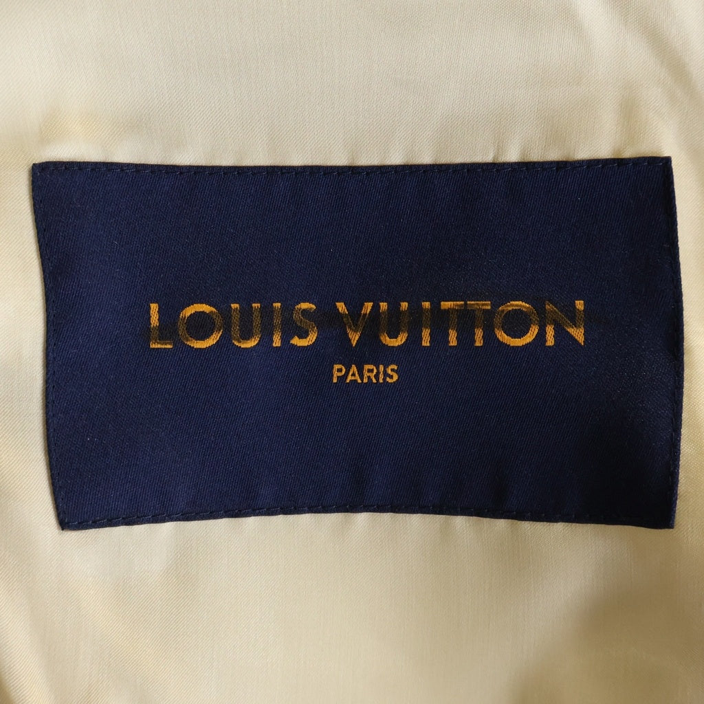 LOUIS VUITTON(ルイヴィトン) 24AW Calfskin Sailor Varsity Jacket カーフスキン セーラー バーシティージャケット スタジアムジャケット ベージュ/ホワイト RM242MM BQV HRL11E