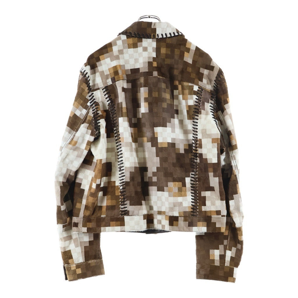 LOUIS VUITTON(ルイヴィトン) 24AW PIXEL CAMO CALF LEATHER TRACKER JACKET ピクセルカモカーブレザートラッカージャケット ブラウン