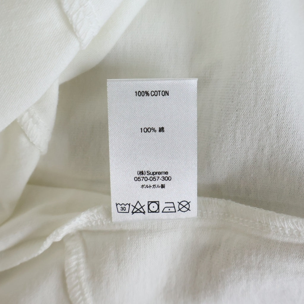 SUPREME(シュプリーム) 18AW ×COMME des GARCONS SHIRT Split Box Logo Tee コムデギャルソンシャツ スプリットボックスロゴ フロントプリント 半袖Tシャツ カットソー ホワイト