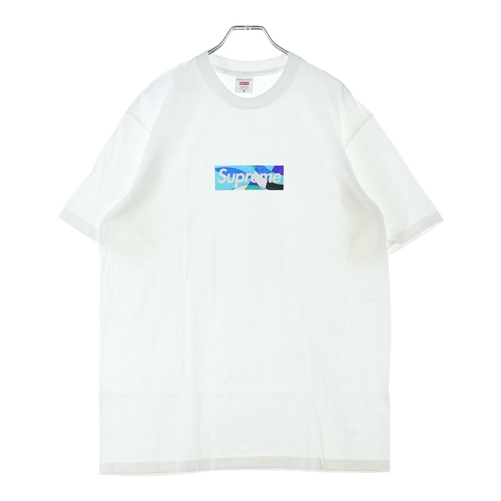 SUPREME(シュプリーム) 21SS ×Emilio Pucci Box Logo Tee エミリオプッチ ボックスロゴ フロントプリント 半袖Tシャツ カットソー ホワイト