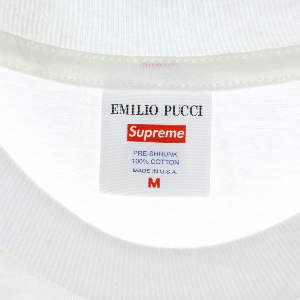 SUPREME(シュプリーム) 21SS ×Emilio Pucci Box Logo Tee エミリオプッチ ボックスロゴ フロントプリント 半袖Tシャツ カットソー ホワイト