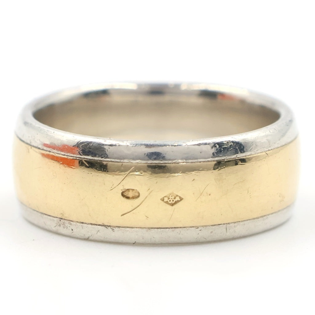 HERMES(エルメス) H Logo Ring Hロゴ コンビネーション ライン リング シルバー/ゴールド
