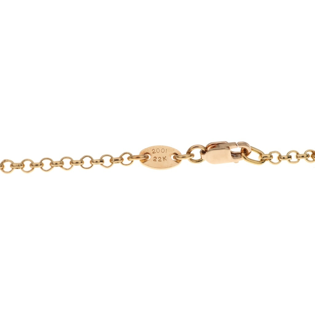 CHROME HEARTS(クロムハーツ) 22K NECKCHAIN R20 ロールチェーンネックレス 20inch ゴールド BCA011