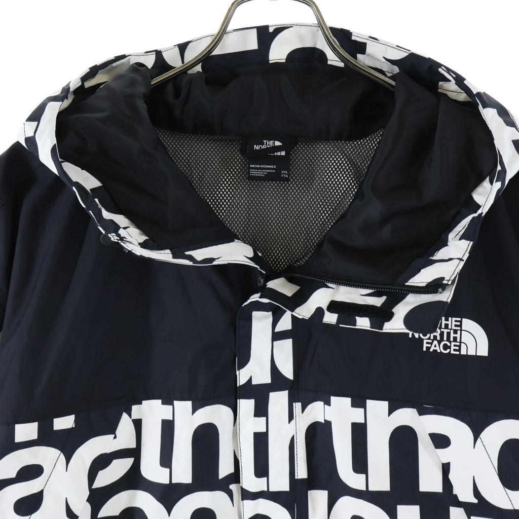 THE NORTH FACE(ザノースフェイス) ANTORA JACKET アントラ グラフィティ総柄 ドローコード マウンテンパーカー ジャケット ブラック NF0A7QEY-IA6