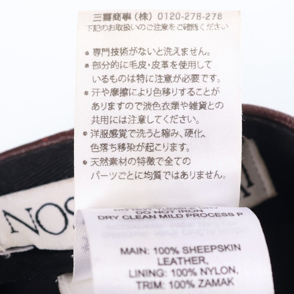 J.W.ANDERSON(ジェー ダブリュー アンダーソン) アンカーロゴ レザー ベースボールキャップ 帽子 ブラウン