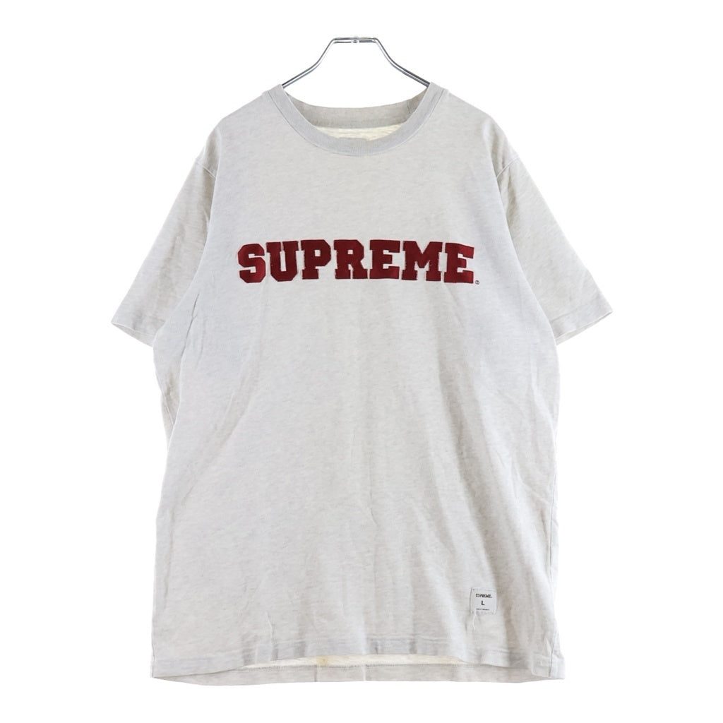 SUPREME(シュプリーム) 初期タグ Collegiate S/S Top カレジエイト フロントロゴ刺繍 半袖Tシャツ ホワイト