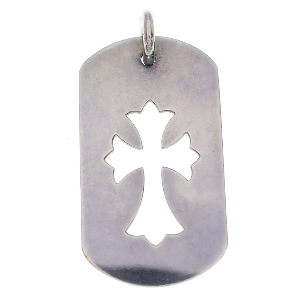CHROME HEARTS(クロムハーツ) D TAG LRG CO CRS カットアウトクロスドッグタグ ラージ ペンダントトップ シルバー BCA239