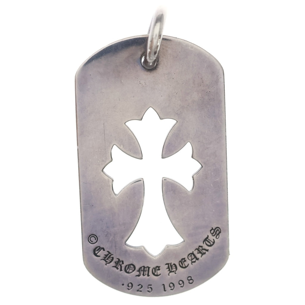 CHROME HEARTS(クロムハーツ) D TAG LRG CO CRS カットアウトクロスドッグタグ ラージ ペンダントトップ シルバー BCA239