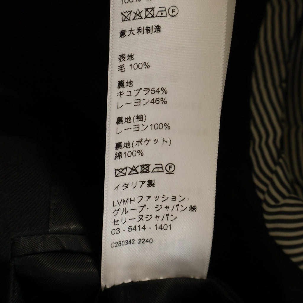 CELINE(セリーヌ) ウールギャバジン ボクシー クラシックテーラードジャケット ブラック 2V74G650D