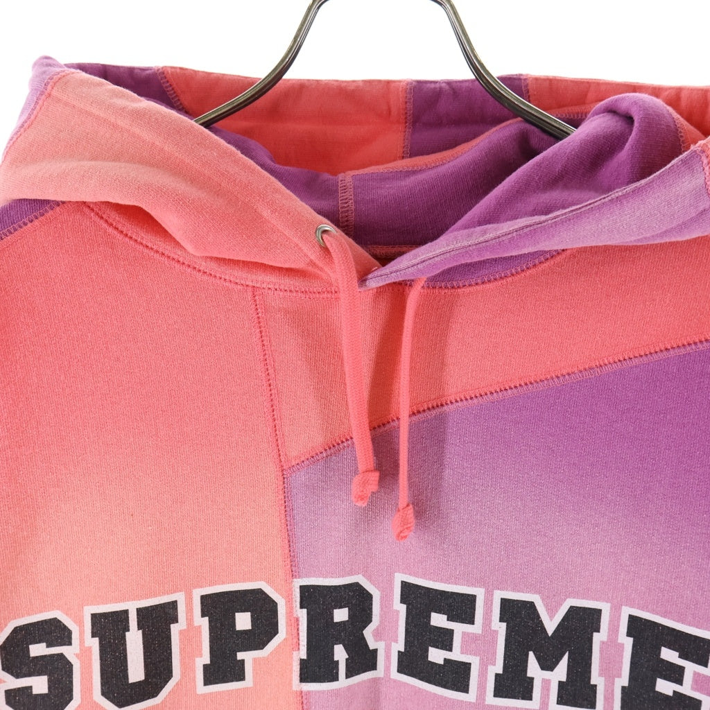 SUPREME(シュプリーム) 20AW Pactchwork Hooded Sweatshirt パッチワークフーデッドスウェットシャツ プルオーバーパーカー フーディー ピンク