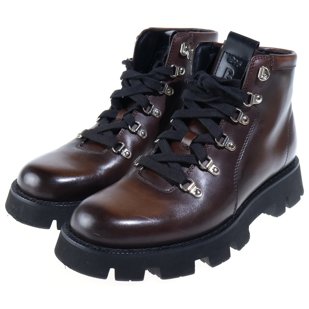 Berluti(ベルルッティ) レザー ハイキング ラグソール ハイカット ブーツ ブラウン