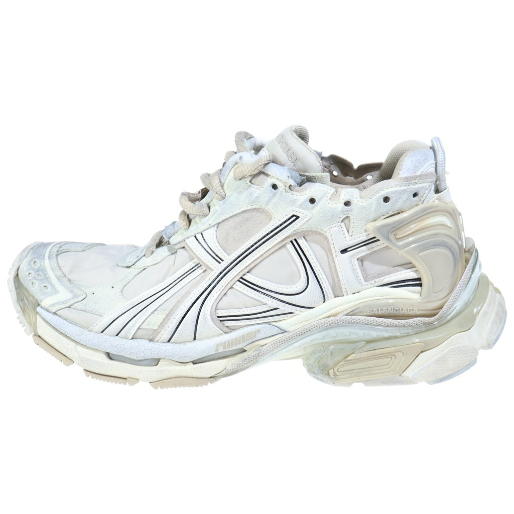BALENCIAGA(バレンシアガ) 24AW Runner ランナー ユーズド加工 ローカットスニーカー ホワイト US10/28.5cm 772774