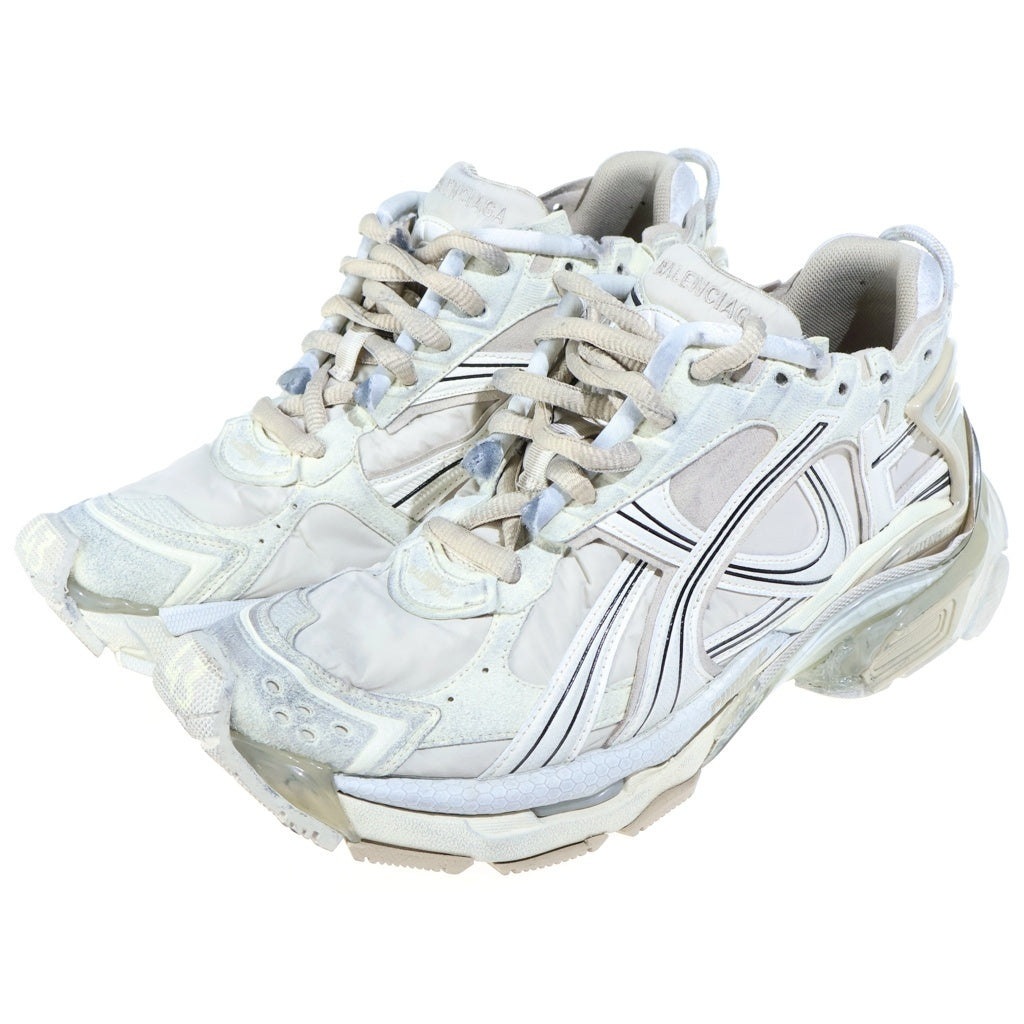 BALENCIAGA(バレンシアガ) 24AW Runner ランナー ユーズド加工 ローカットスニーカー ホワイト US10/28.5cm 772774