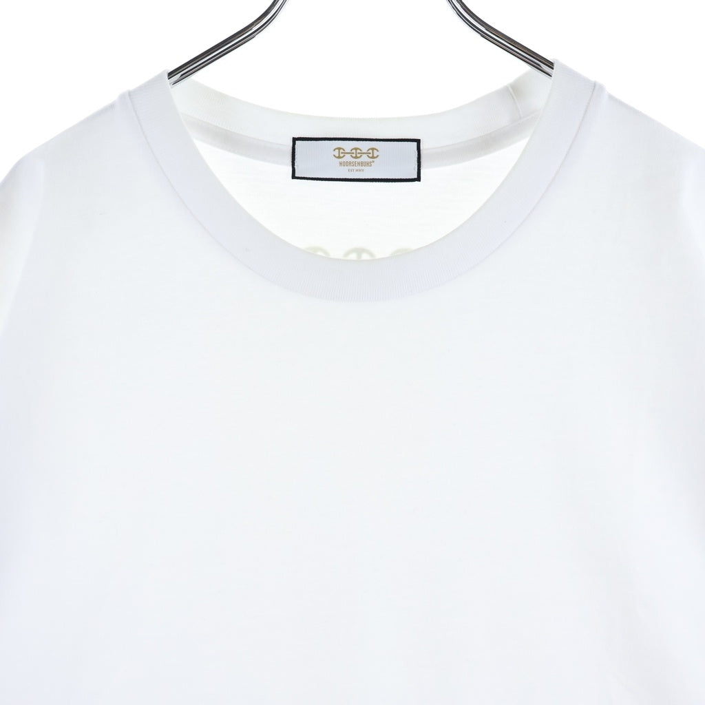 HOORSENBUHS(ホーセンブース) Logo Cotton Tee バックラバーロゴ クルーネック 半袖Tシャツ カットソー ホワイト 9920900156