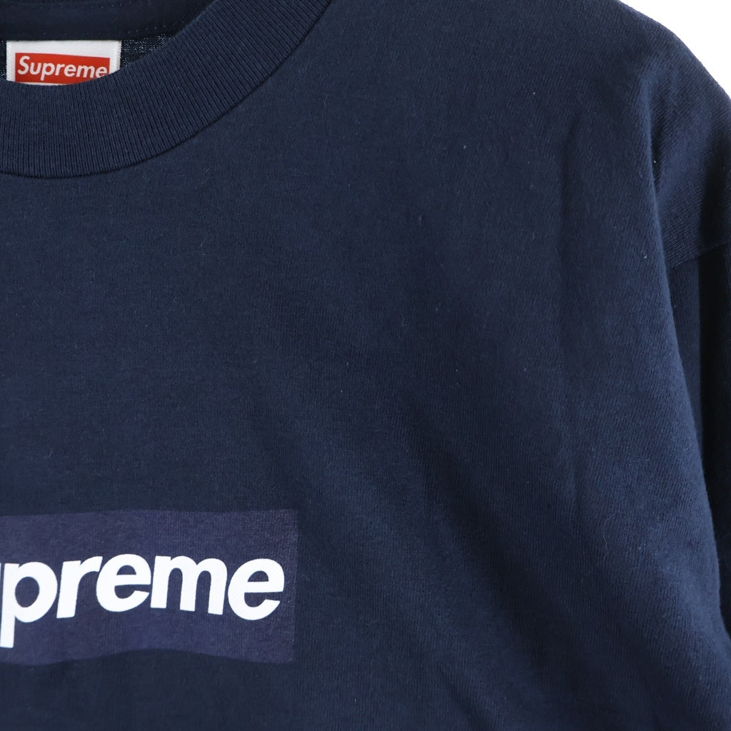 SUPREME(シュプリーム) 20AW Box Logo L/S Tee ボックスロゴ フロントプリント 長袖Tシャツ ネイビー