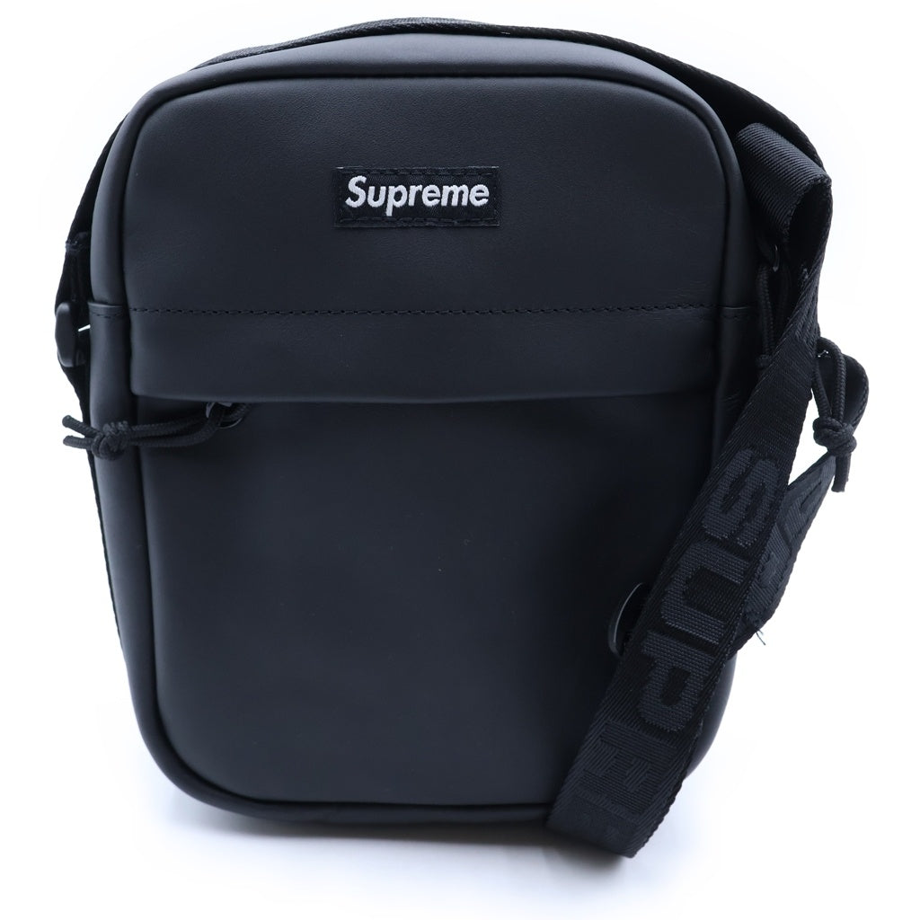 SUPREME(シュプリーム) 23AW Leather shoulder Bag レザーバッグ ブラック