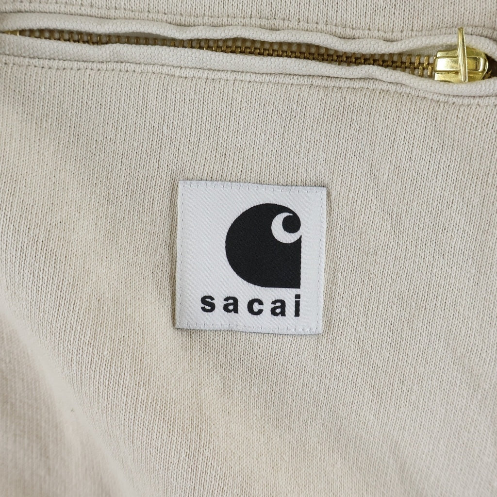 Sacai(サカイ) 26SS ×Carhartt WIP Cotton Jersey Hoodie カーハート コットンジャージーフーディー ジップアップパーカー グレー 26-01091S