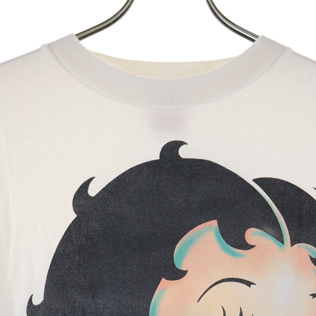 SAINT MICHAEL(セントマイケル) 26SS ×Betty Boop BTY_SS T-SHIRT ANGEL ベティー・ブープ エンジェル 両面プリント 半袖Tシャツ カットソー ホワイト SM-MK1-0000-C11