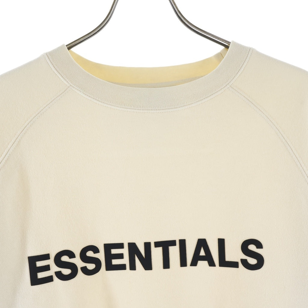FEAR OF GOD ESSENTIALS(フィアオブゴッド エッセンシャルズ) フロントラバーロゴプリント クルーネック スウェット トレーナー イエロー