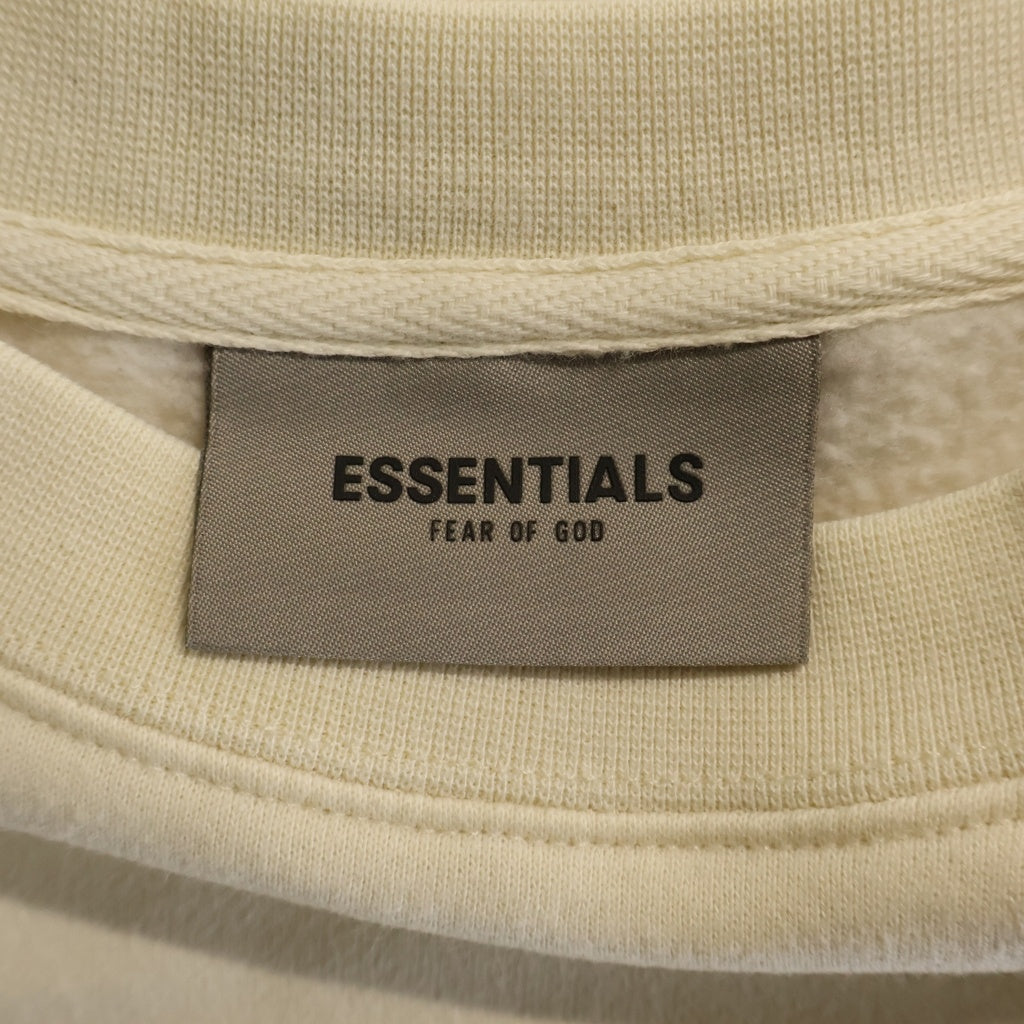 FEAR OF GOD ESSENTIALS(フィアオブゴッド エッセンシャルズ) フロントラバーロゴプリント クルーネック スウェット トレーナー イエロー