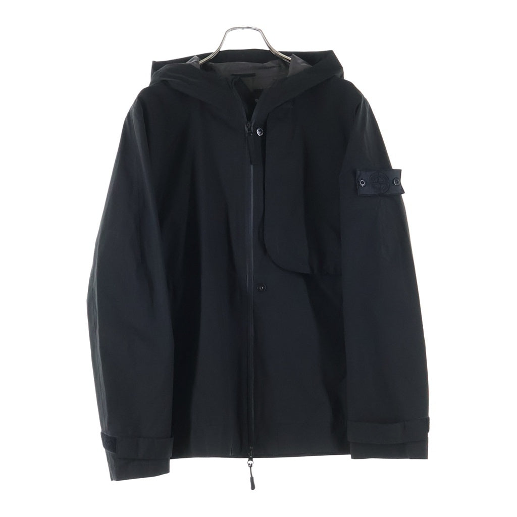STONE ISLAND(ストーンアイランド) 20AW Shadow Project GORE-TEX シャドウ プロジェクト ゴアテックス ロゴパッチ サイドジップ ナイロン マウンテンパーカー ジャケット ブラック