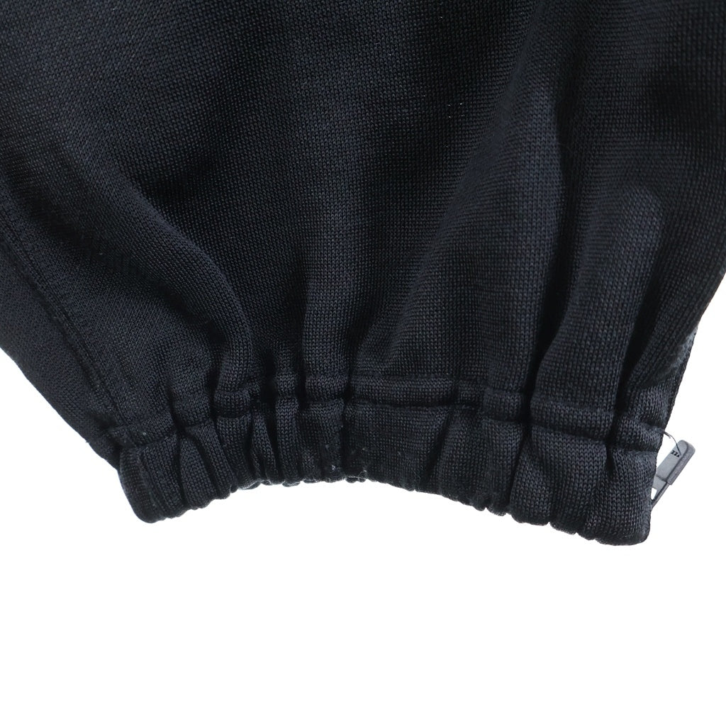 Needles(ニードルス) Zipped Sweat Pant Bright Jersey ブライト ジャージー ロゴ刺繍 ジップド スウェット トラック パンツ ブラック