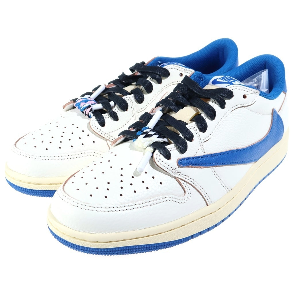 NIKE(ナイキ) ×TRAVIS SCOTT ×FRAGMENT DESIGN AIR JORDAN1 LOW OG SP トラヴィススコット フラグメントデザイン エアジョーダン1 ローカットスニーカー ホワイト US9.5/27.5cm DM7866-104