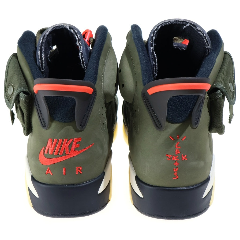 NIKE(ナイキ) ×TRAVIS SCOTT AIR JORDAN 6 RETRO SP トラヴィス スコット エアジョーダン6 レトロ ハイカットスニーカー カーキ US9/27.0cm CN1084-200