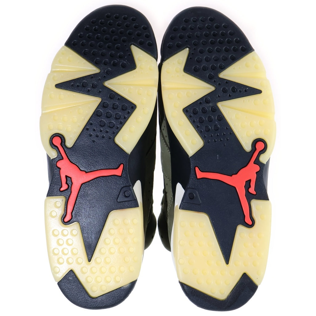 NIKE(ナイキ) ×TRAVIS SCOTT AIR JORDAN 6 RETRO SP トラヴィス スコット エアジョーダン6 レトロ ハイカットスニーカー カーキ US9/27.0cm CN1084-200