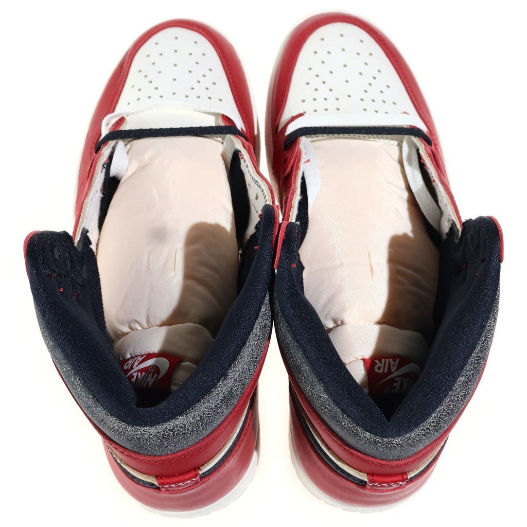 NIKE(ナイキ) AIR JORDAN 1 HIGH OG CHICAGO LOST & FOUND エアジョーダン1 ハイ ロスト アンド ファウンド ハイカットスニーカー レッド/ホワイト US9.5/27.5cm DZ5485-612