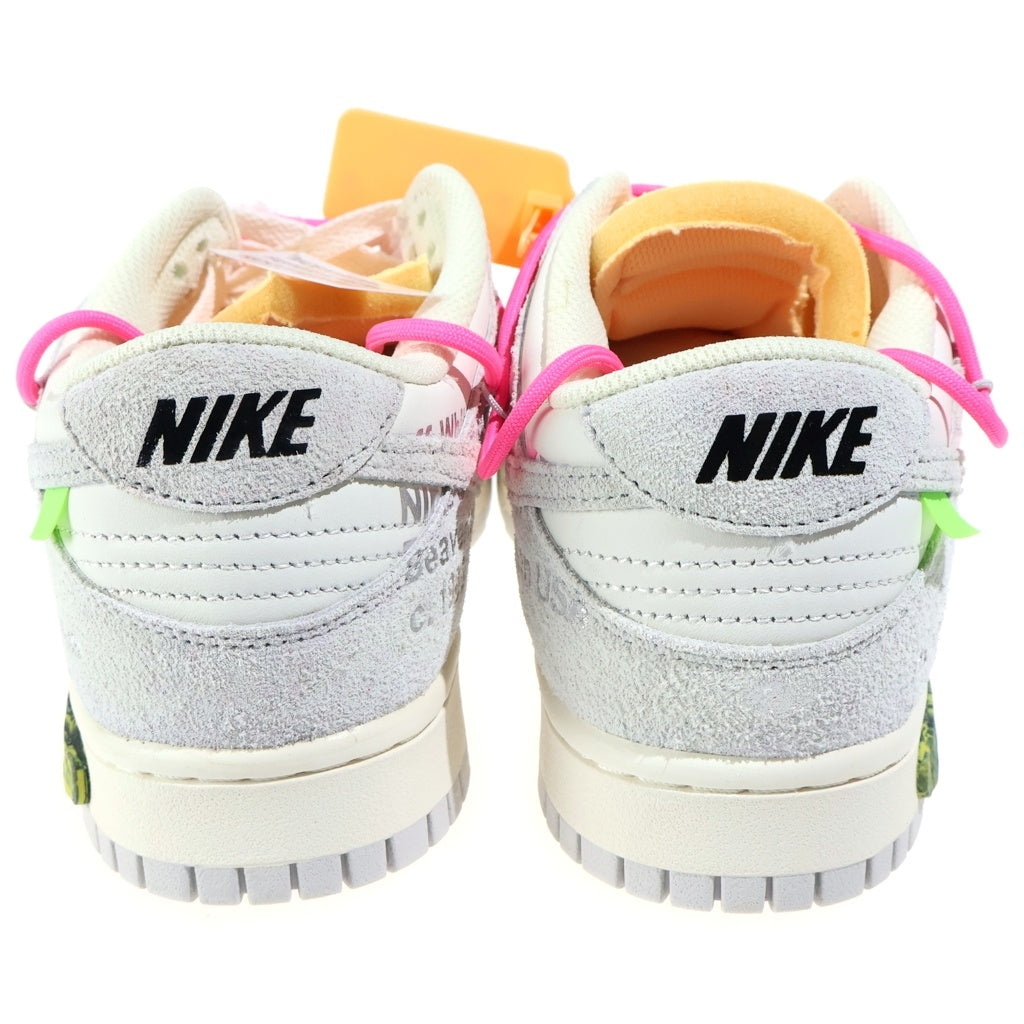 NIKE(ナイキ) ×OFF-WHITE DUNK LOW 1 OF 50 17 オフホワイト ダンク ローカットスニーカー ホワイト/グレー US9.5/27.5cm DJ0950-117