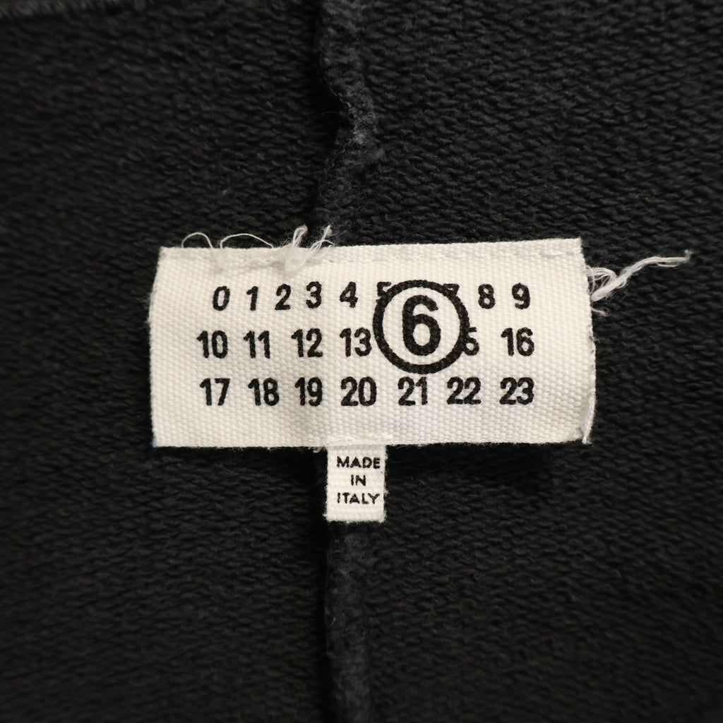 Maison Margiela(メゾンマルジェラ) 24AW Destroyed Zip-Up Hoodie デストロイ加工 ジップアップ プルオーバースウェットパーカー ブラック S62GU0130 M25004