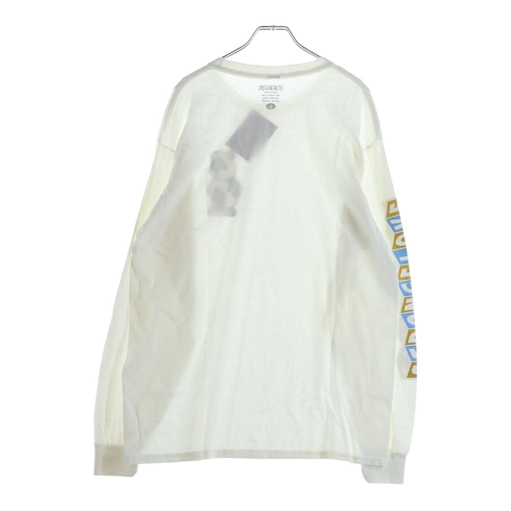 NO BRAND(ノーブランド) STRANGE LOVE(ストレンジラブ) Panda Bear L/S Tee パンダ ベアー ダンクSBデザイン ショーンクライバー アームロゴプリント 長袖 Tシャツ カットソー ホワイト