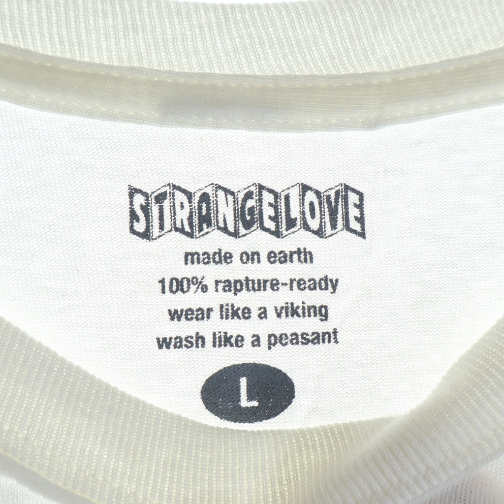 NO BRAND(ノーブランド) STRANGE LOVE(ストレンジラブ) Panda Bear L/S Tee パンダ ベアー ダンクSBデザイン ショーンクライバー アームロゴプリント 長袖 Tシャツ カットソー ホワイト