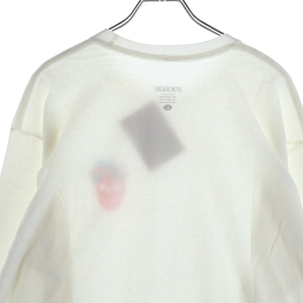 NO BRAND(ノーブランド) STRANGE LOVE(ストレンジラブ) Heart Skull L/S Tee ハートスカル ダンクSBデザイン ショーンクライバー アームロゴプリント 長袖 Tシャツ カットソー ホワイト