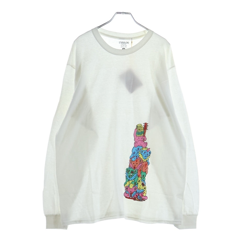 NO BRAND(ノーブランド) STRANGE LOVE(ストレンジラブ) Bears L/S Tee ベアーズ ダンクSBデザイン ショーンクライバー アームロゴプリント 長袖 Tシャツ カットソー ホワイト