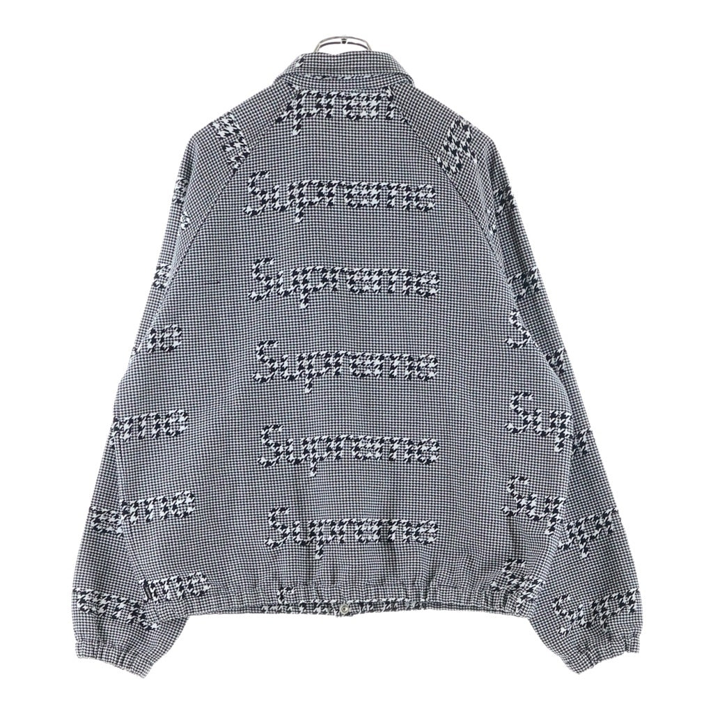 SUPREME(シュプリーム) 20AW Houndstooth Logos Snap Front Jacket ハウンドトゥースロゴスナップジャケット ホワイト/ブラック