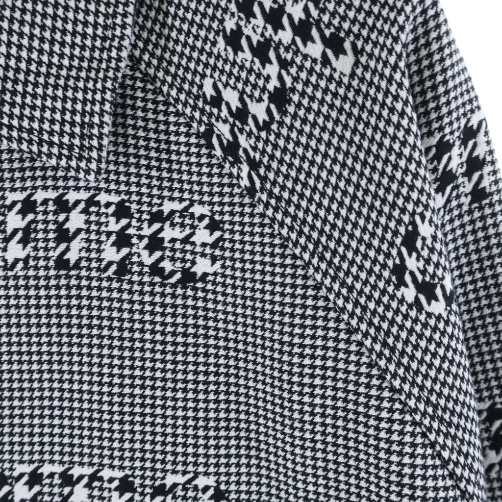 SUPREME(シュプリーム) 20AW Houndstooth Logos Snap Front Jacket ハウンドトゥースロゴスナップジャケット ホワイト/ブラック