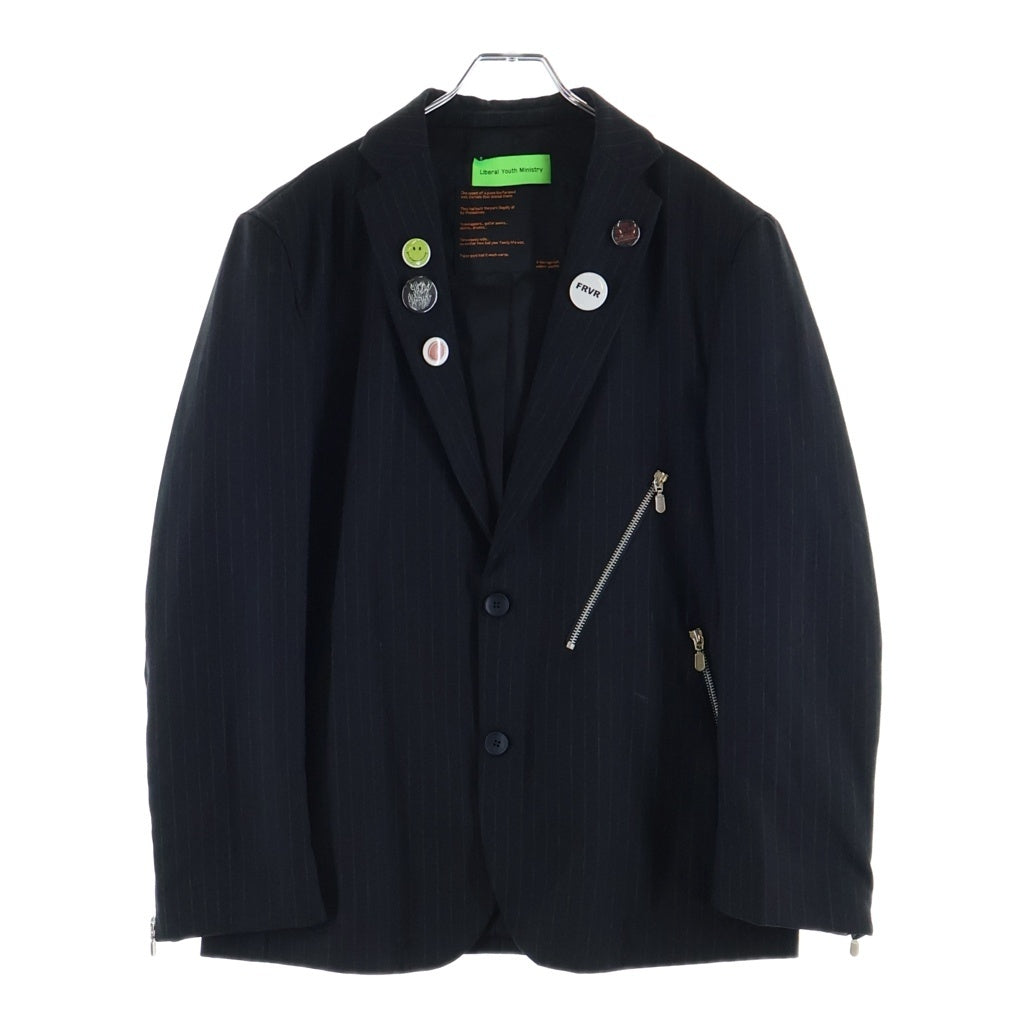LIBERAL YOUTH MINISTRY(リベラル ユース ミニストリー) Liberal Youth Ministry(リベラルユースミニストリー) PUNK BLAZER ピンバッジ パンクブレザー テーラードジャケット ブラック 917675
