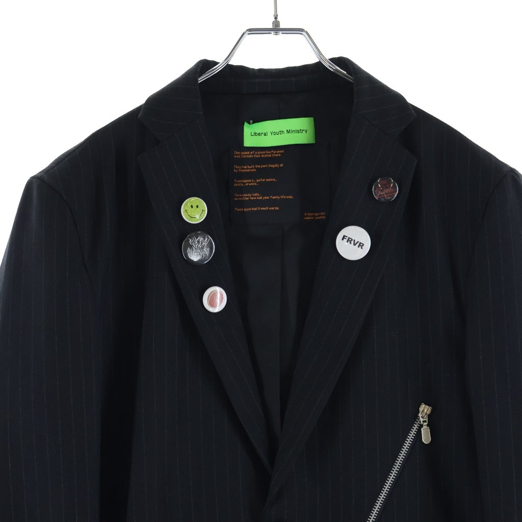LIBERAL YOUTH MINISTRY(リベラル ユース ミニストリー) Liberal Youth Ministry(リベラルユースミニストリー) PUNK BLAZER ピンバッジ パンクブレザー テーラードジャケット ブラック 917675