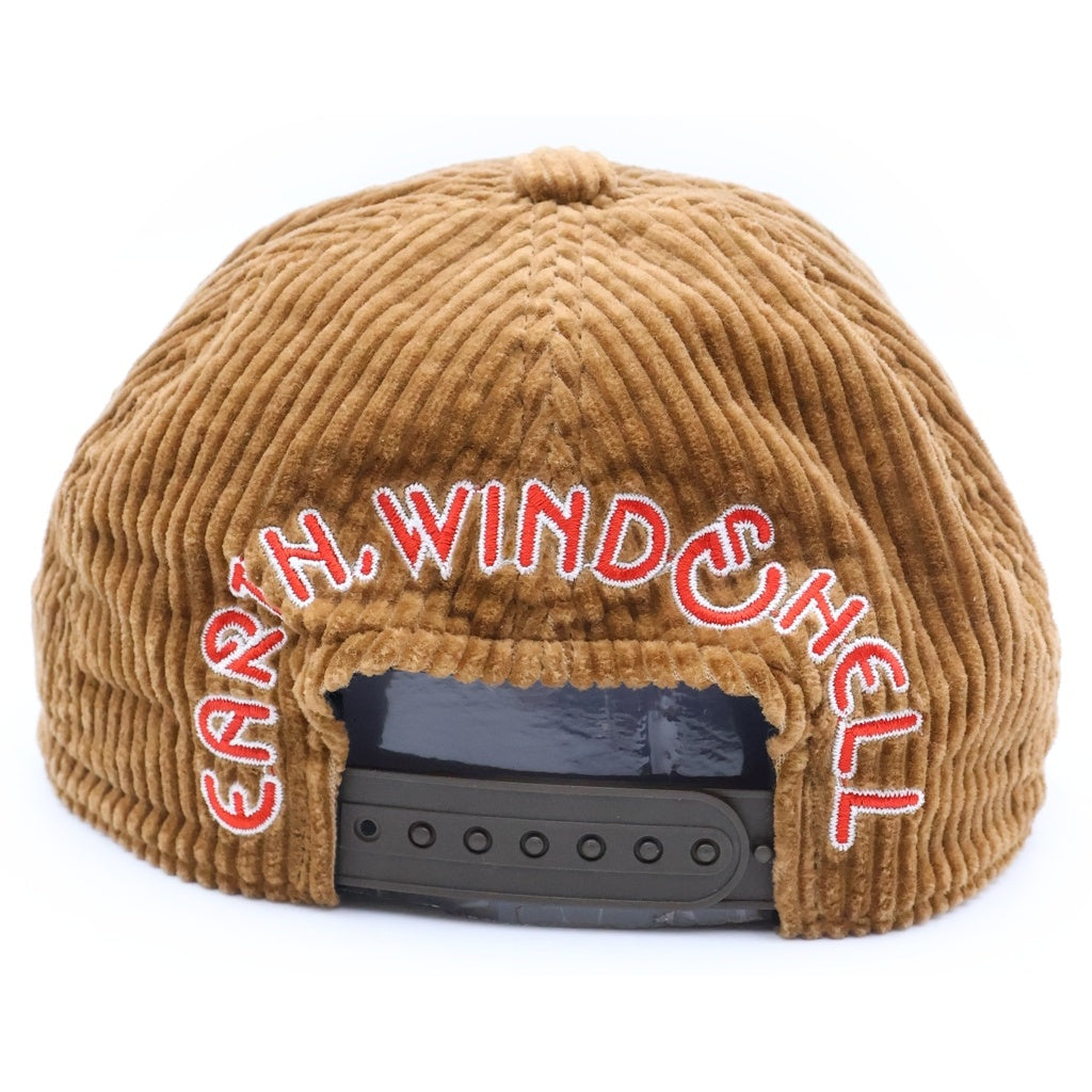 SAINT MICHAEL(セントマイケル) SW_CORDUROY CAP ロゴ刺繍 コーデュロイ 6パネル ベースボールキャップ ベージュ SM-MK8-0000-C13