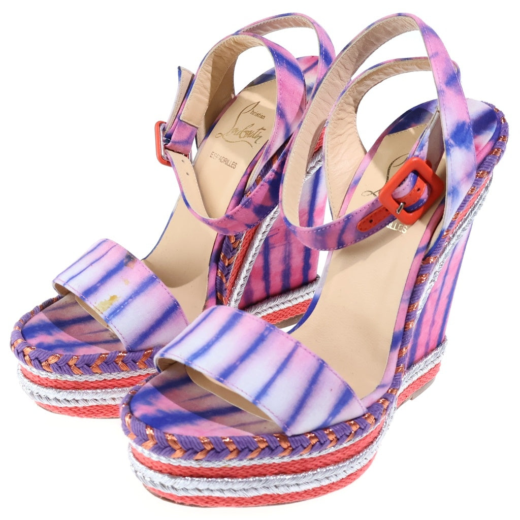 CHRISTIAN LOUBOUTIN(クリスチャンルブタン) Duplice デュプリス ウェッジソール サンダル ハイヒール マルチ レディース
