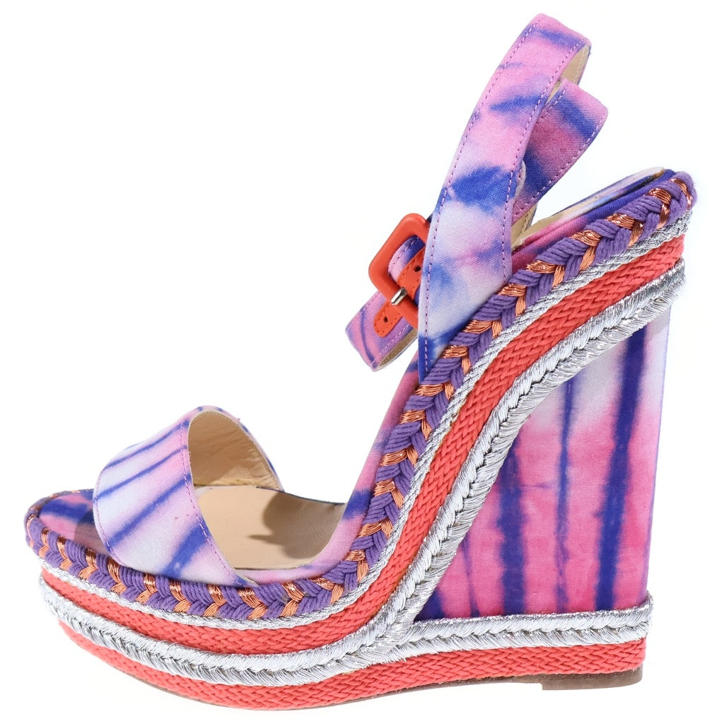 CHRISTIAN LOUBOUTIN(クリスチャンルブタン) Duplice デュプリス ウェッジソール サンダル ハイヒール マルチ レディース