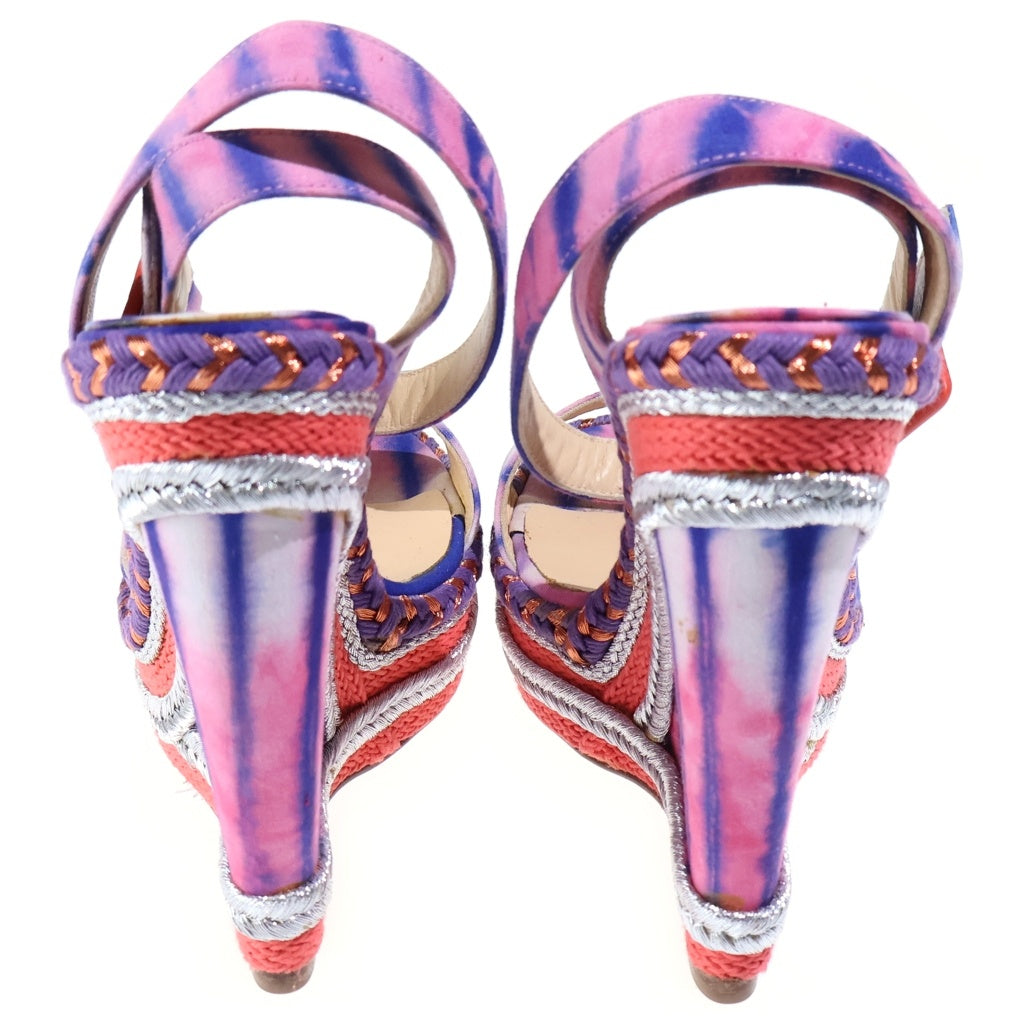 CHRISTIAN LOUBOUTIN(クリスチャンルブタン) Duplice デュプリス ウェッジソール サンダル ハイヒール マルチ レディース